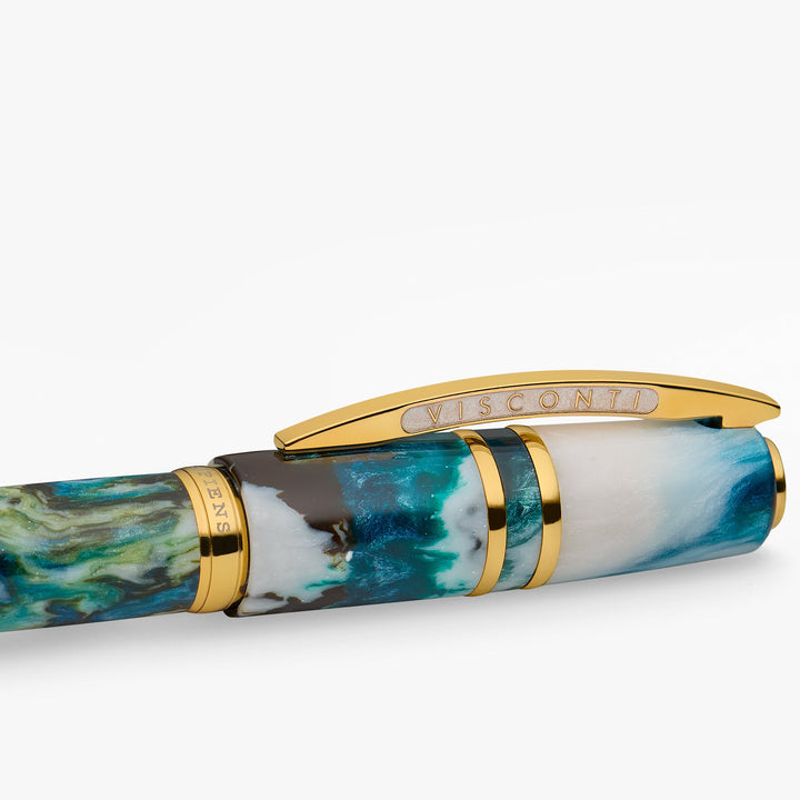 Visconti - Homo Sapiens Nebula Fountain Pen - Limited Edition - Eagle Blue - 18kt Gold Nib