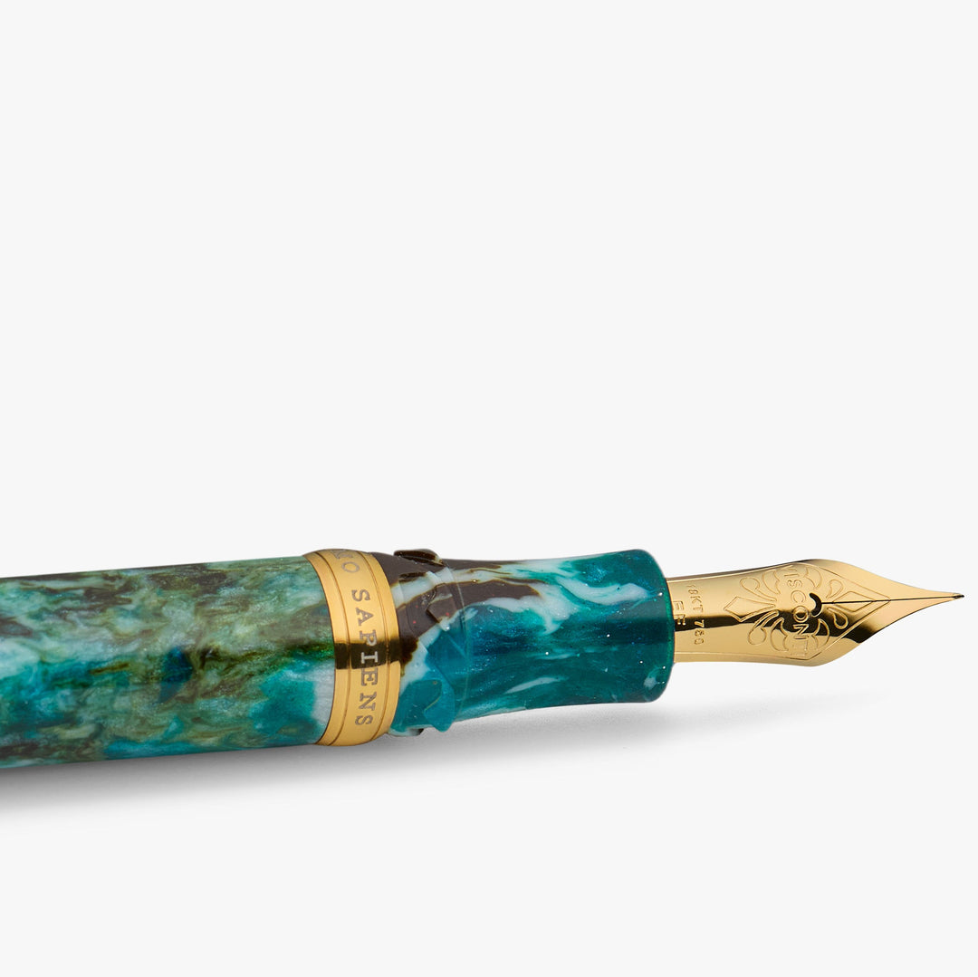 Visconti - Homo Sapiens Nebula Fountain Pen - Limited Edition - Eagle Blue - 18kt Gold Nib