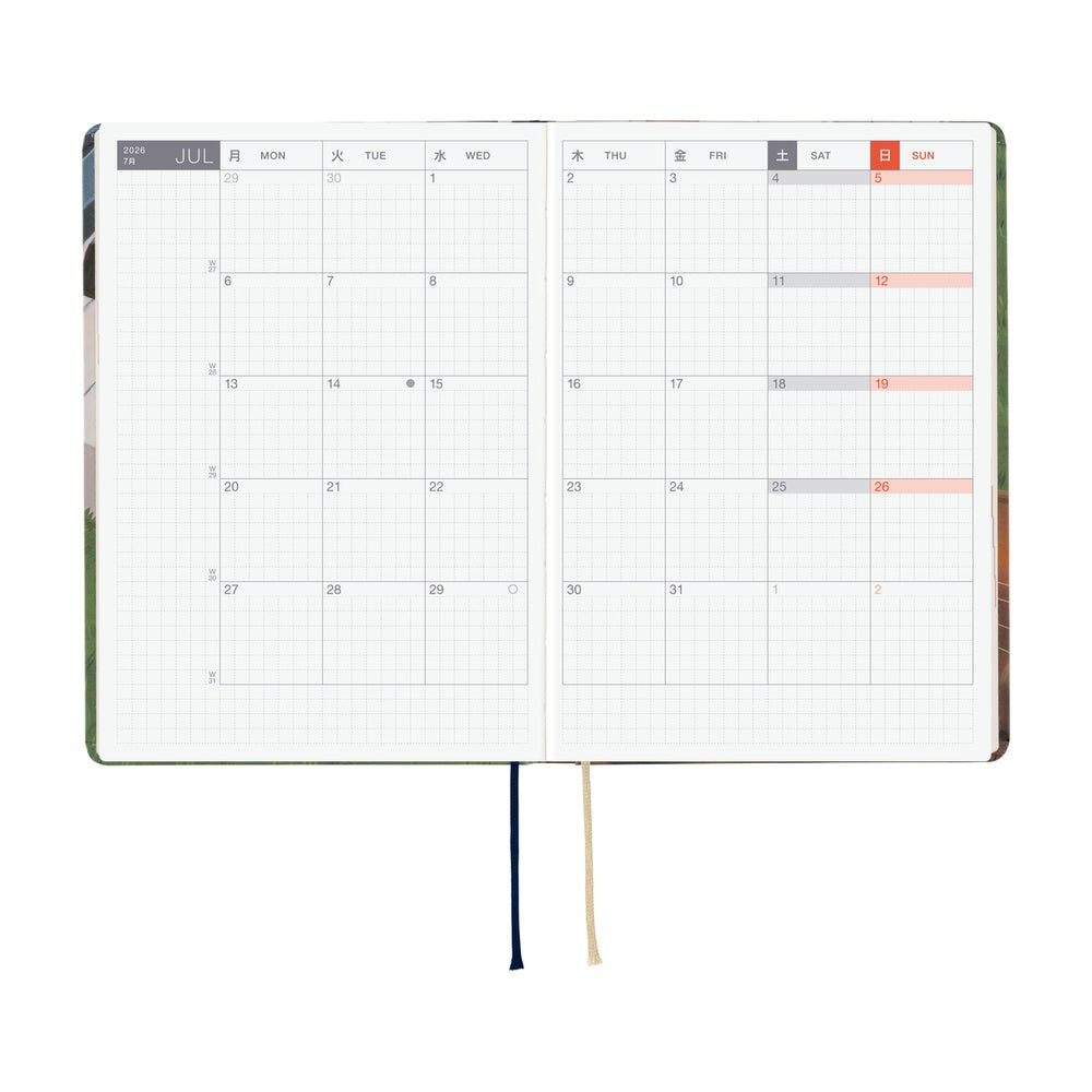 Hobonichi Techo 2026 -  Original (A6) HON Planner Book - Hiroko Kubota: Waiting on the Chord - English/January Start/Monday Start