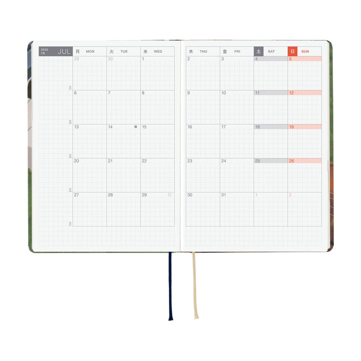 Hobonichi Techo 2026 -  Original (A6) HON Planner Book - Hiroko Kubota: Waiting on the Chord - English/January Start/Monday Start