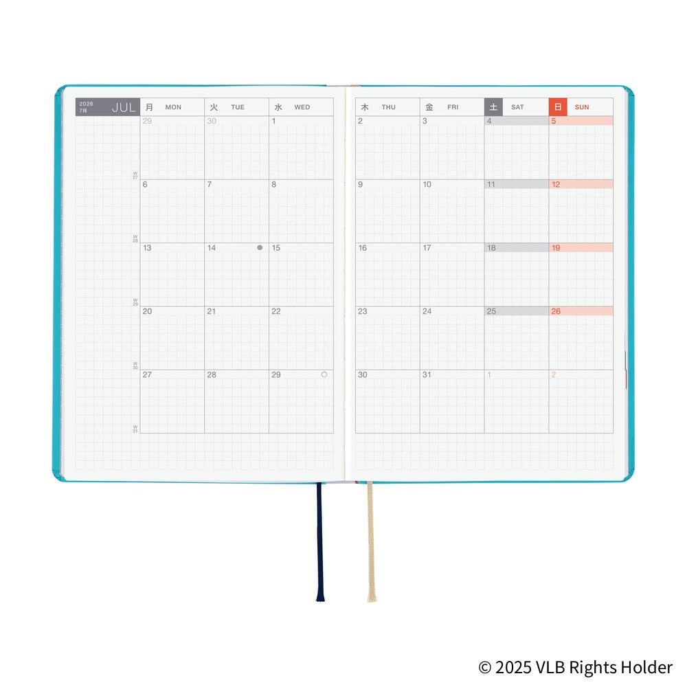 Hobonichi Techo 2026 -  Original (A6) HON Planner Book - Virginia Lee Burton: The Little House - English/January Start/Monday Start