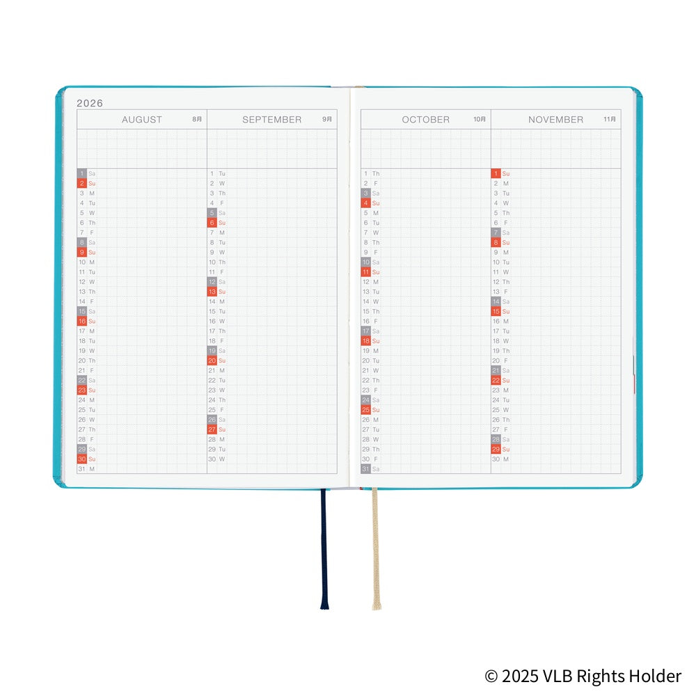 Hobonichi Techo 2026 -  Original (A6) HON Planner Book - Virginia Lee Burton: The Little House - English/January Start/Monday Start
