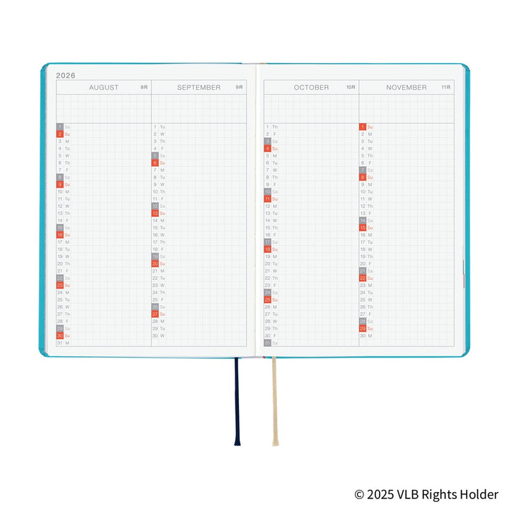 Hobonichi Techo 2026 -  Original (A6) HON Planner Book - Virginia Lee Burton: The Little House - English/January Start/Monday Start