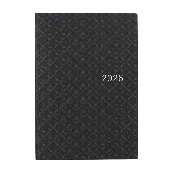 Hobonichi Techo 2026 -  Original (A6) HON Planner Book - Paper Series: Black Gingham - English/January Start/Monday Start