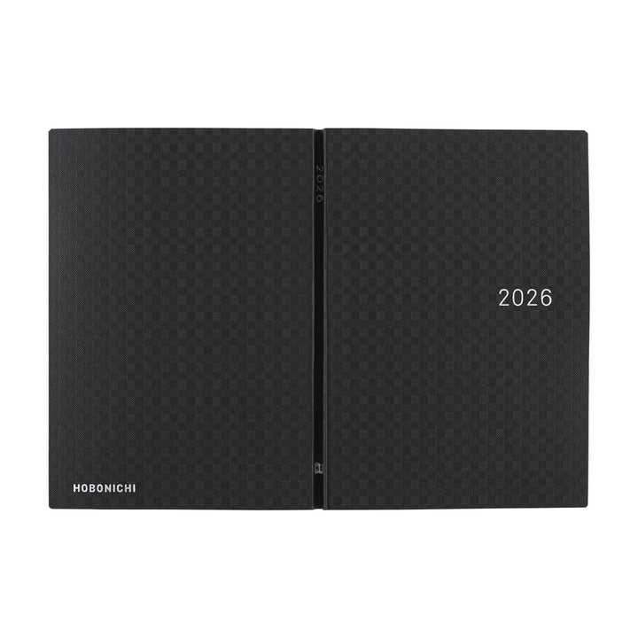 Hobonichi Techo 2026 -  Original (A6) HON Planner Book - Paper Series: Black Gingham - English/January Start/Monday Start