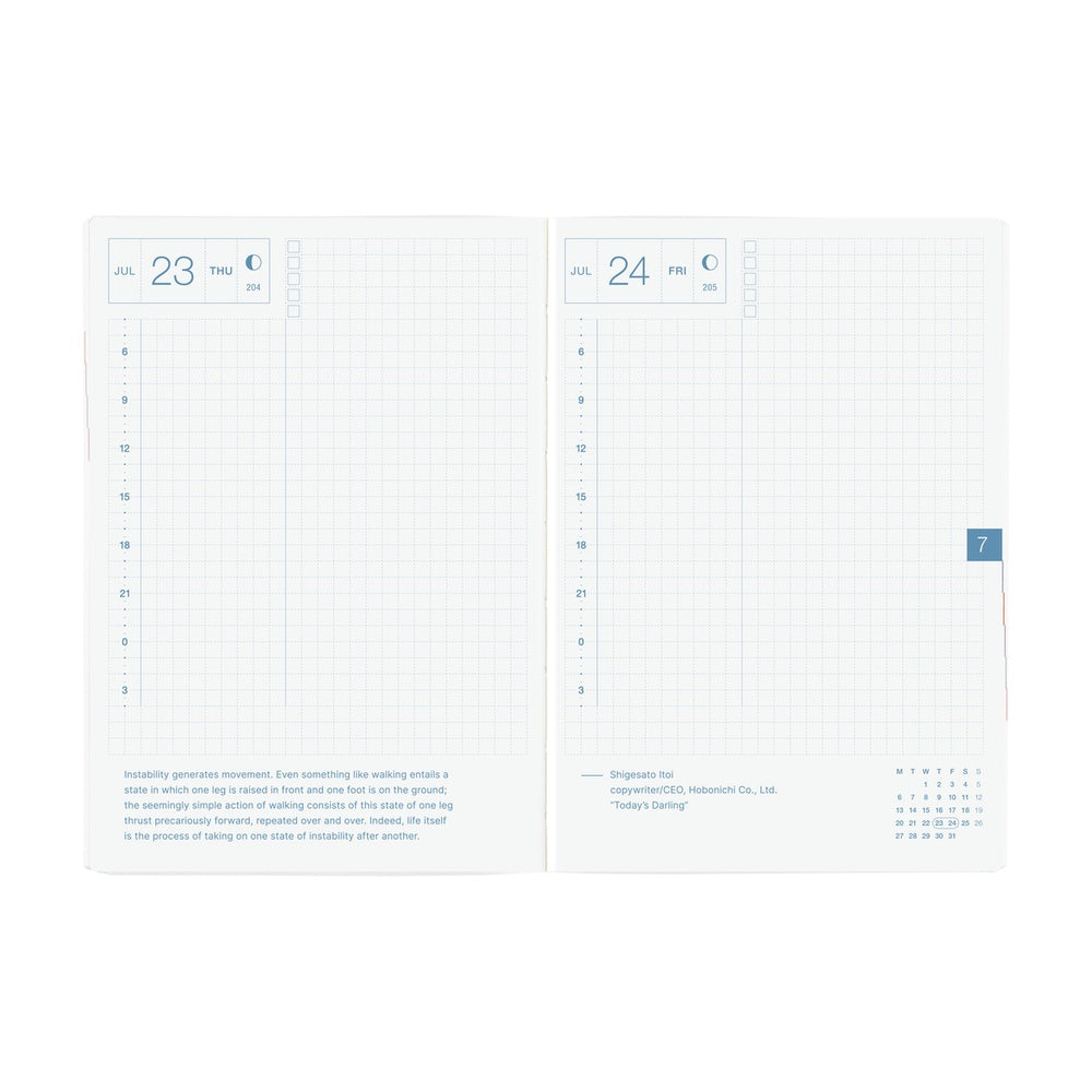 Hobonichi Techo 2026 -  Original (A6) HON Planner Book - Paper Series: Black Gingham - English/January Start/Monday Start