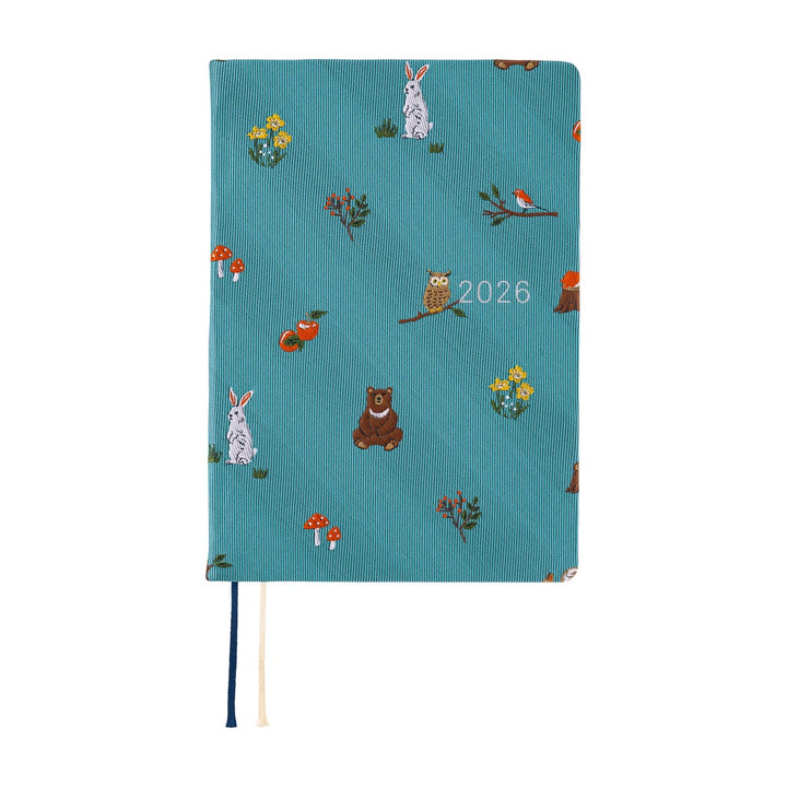 Hobonichi Techo 2026 -  Original (A6) HON Planner Book - Bow & Tie: In the Forest - English/January Start/Monday Start