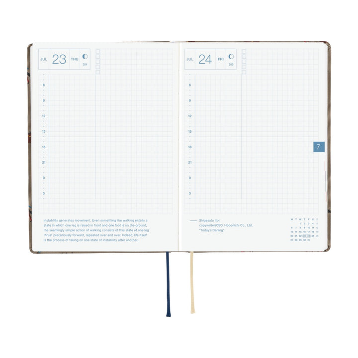 Hobonichi Techo 2026 -  Original (A6) HON Planner Book - Bow & Tie: Galloping Horses - English/January Start/Monday Start