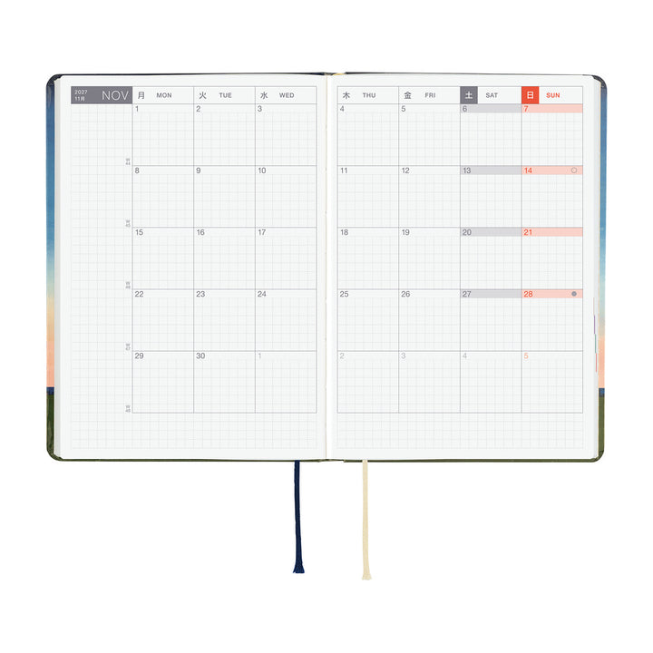 Hobonichi Techo 2027 - A6 HON Planner Book - Hiroko Kubota: String Telephone Until the Moon is Full - English/Jan Start/Mon Start
