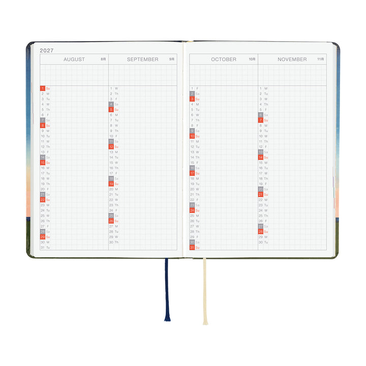 Hobonichi Techo 2027 - A6 HON Planner Book - Hiroko Kubota: String Telephone Until the Moon is Full - English/Jan Start/Mon Start