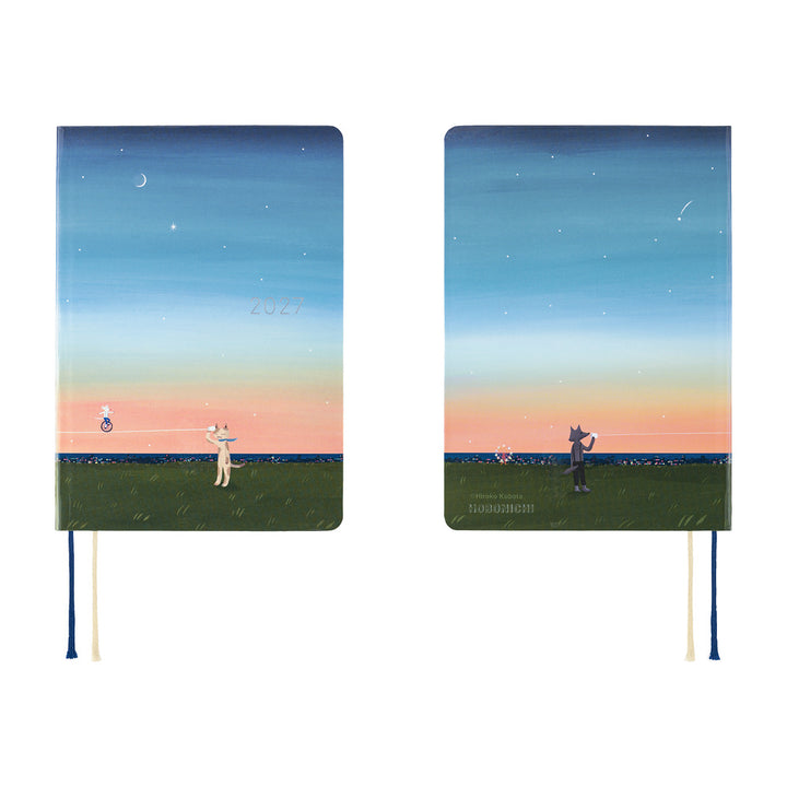 Hobonichi Techo 2027 - A6 HON Planner Book - Hiroko Kubota: String Telephone Until the Moon is Full - English/Jan Start/Mon Start