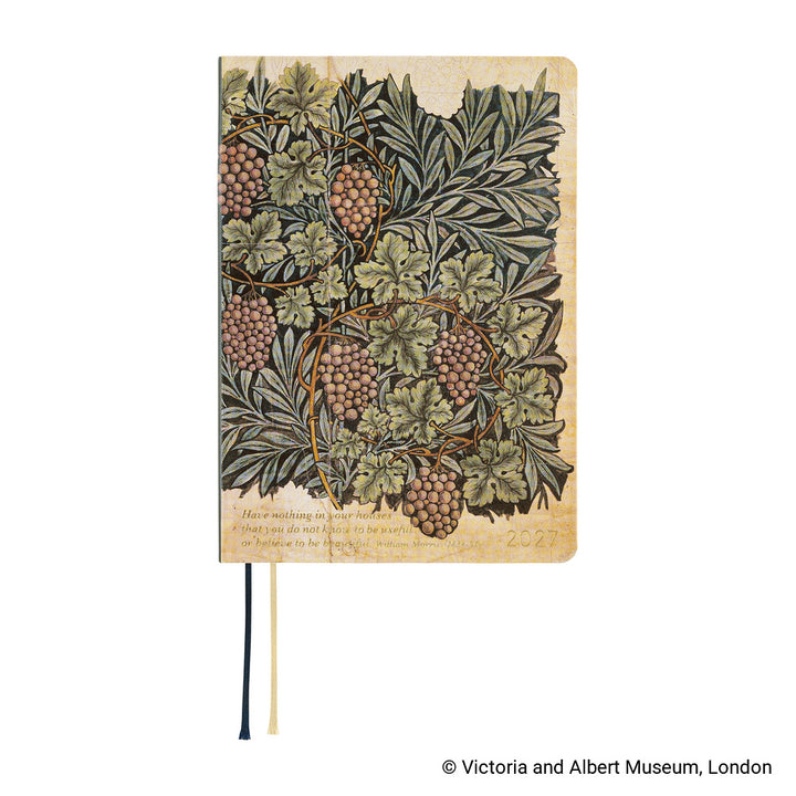 Hobonichi Techo 2027 - A6 HON Planner Book - V&A Series: Vine - English/Jan Start/Mon Start