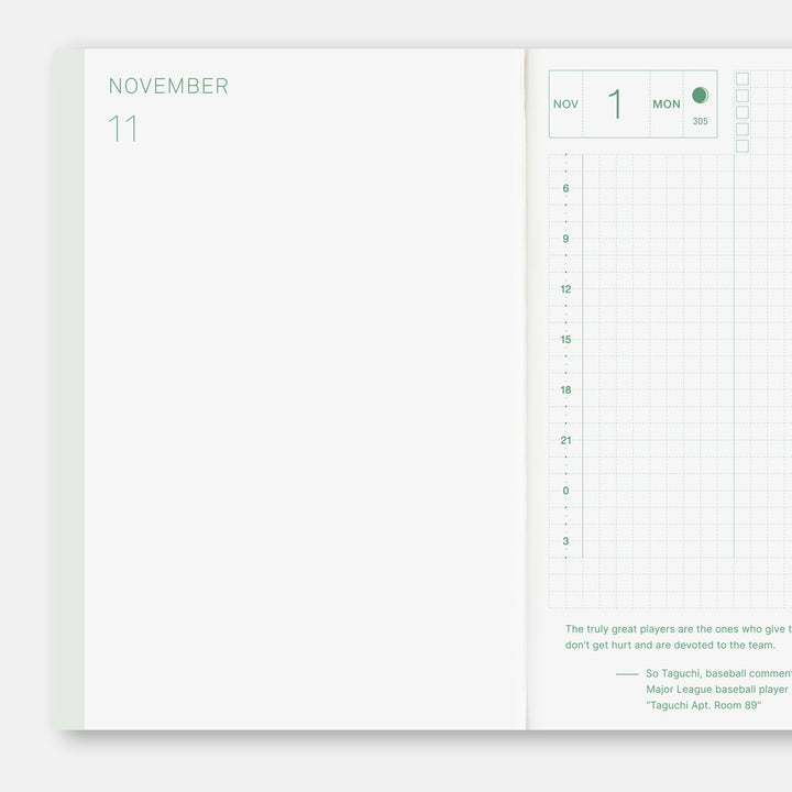 Hobonichi Techo 2027 - A6 Original Book - English/Jan Start/Mon Start