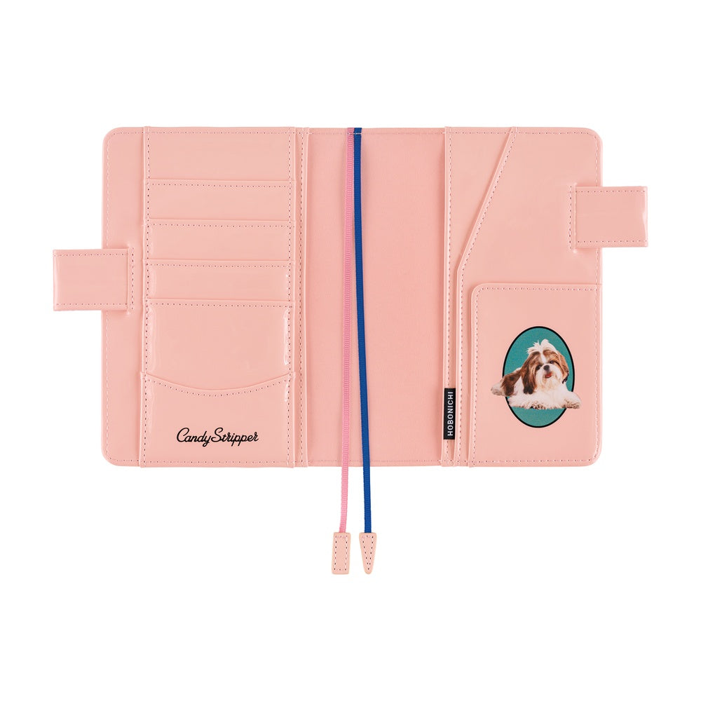 Hobonichi Techo 2026 - A6 Cover Only - Candy Stripper: Random Dog & Cat (Pink)