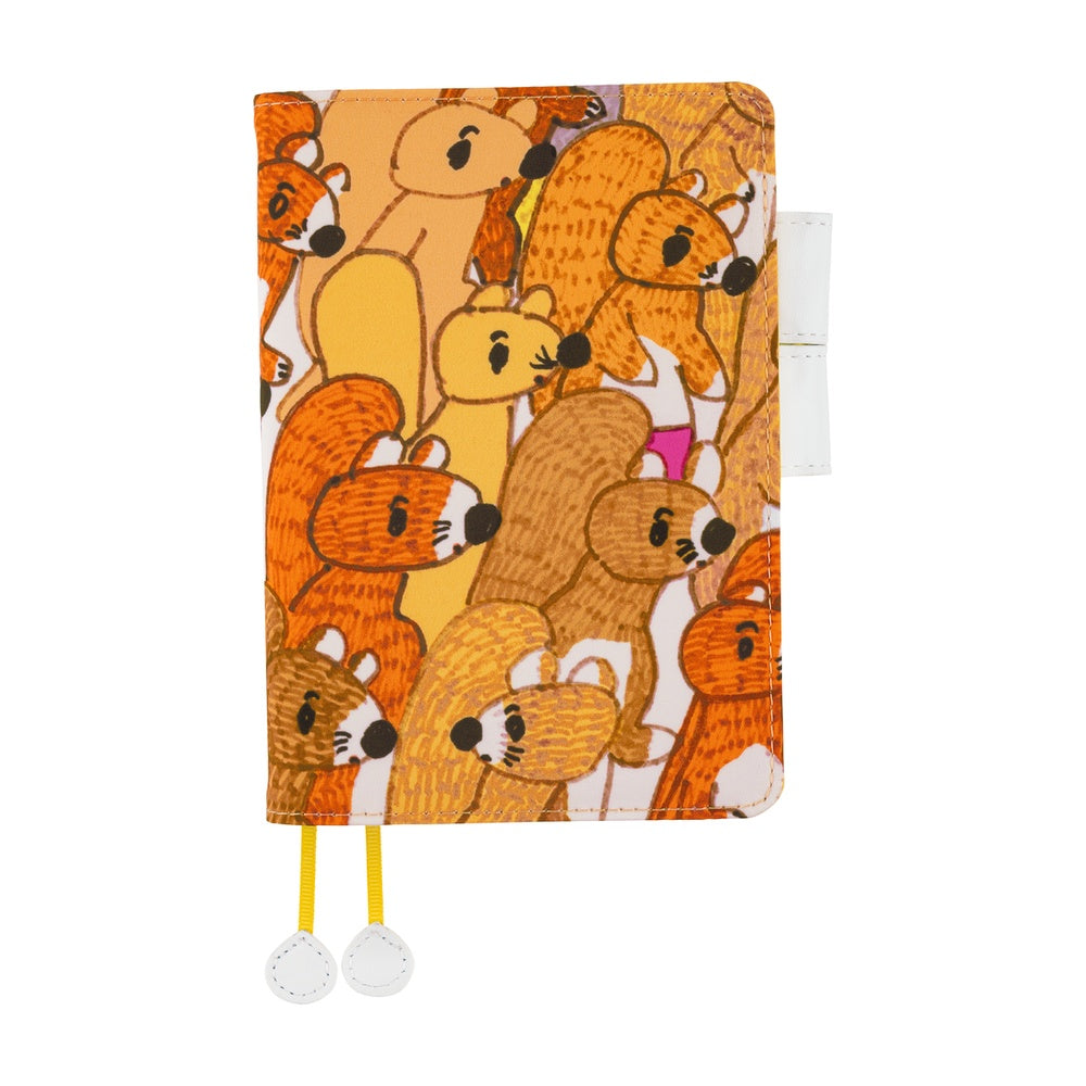 Hobonichi Techo 2026 - A6 Cover Only - 100%ORANGE: Squirrel Squadron