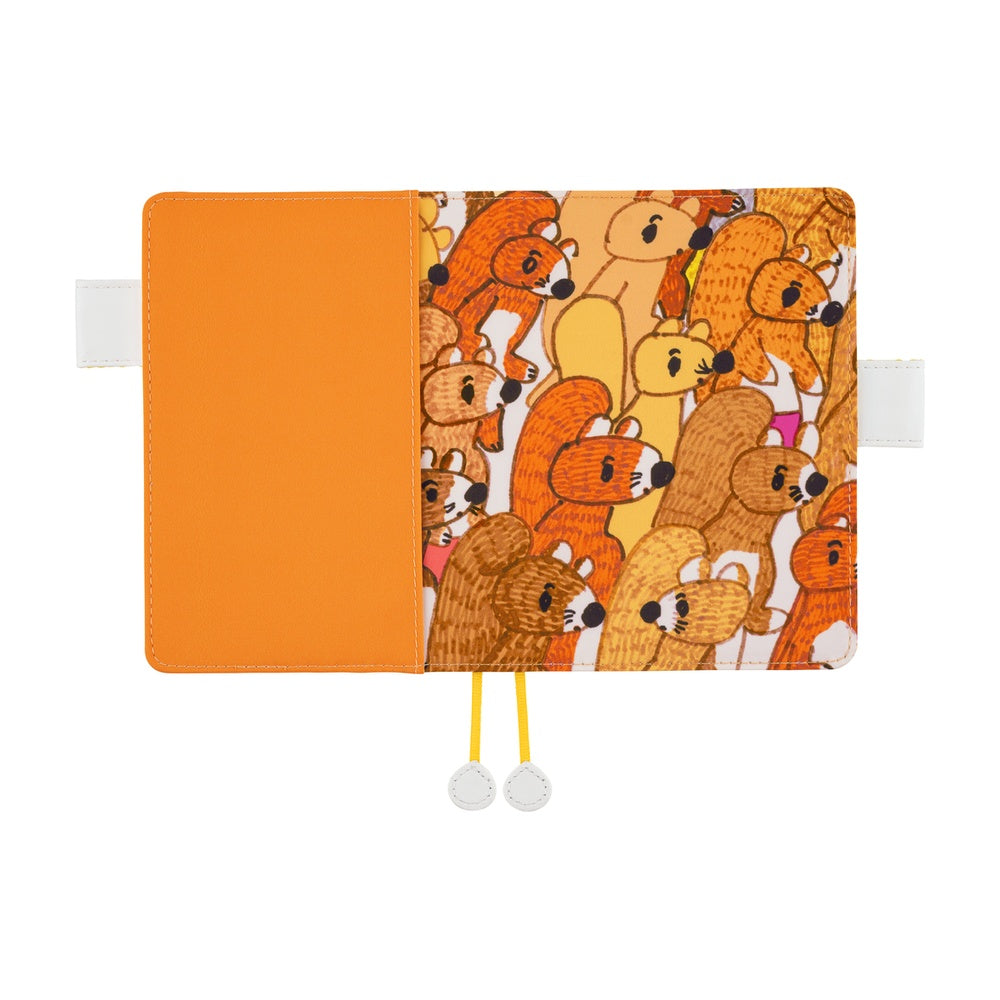 Hobonichi Techo 2026 - A6 Cover Only - 100%ORANGE: Squirrel Squadron