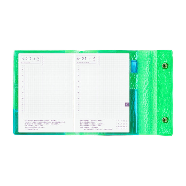 Hobonichi Techo 2027 - A6 Cover Only - beautiful people: Nothing to Hide (Green)