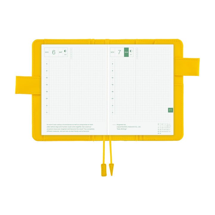Hobonichi Techo 2027 - A6 Cover Only - Colors: Fresh Citron