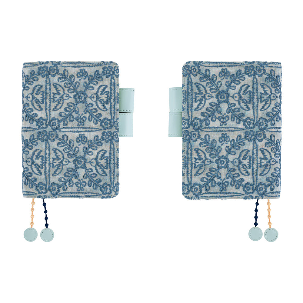 Hobonichi Techo 2027 - A6 Cover Only - mina perhonen: felice (Blue)