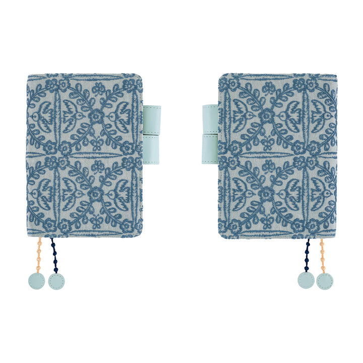 Hobonichi Techo 2027 - A6 Cover Only - mina perhonen: felice (Blue)