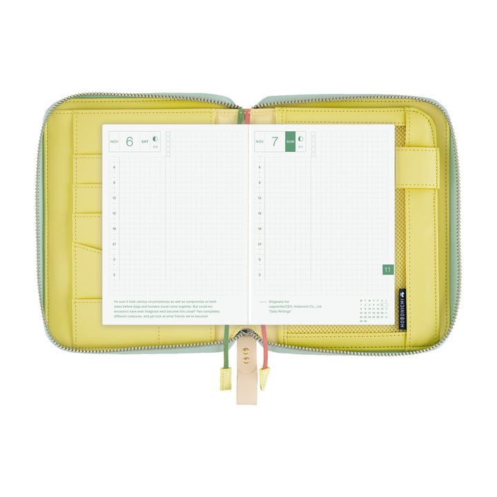 Hobonichi Techo 2027 - A6 Cover Only - mina perhonen: glass flower (Pink Mix)