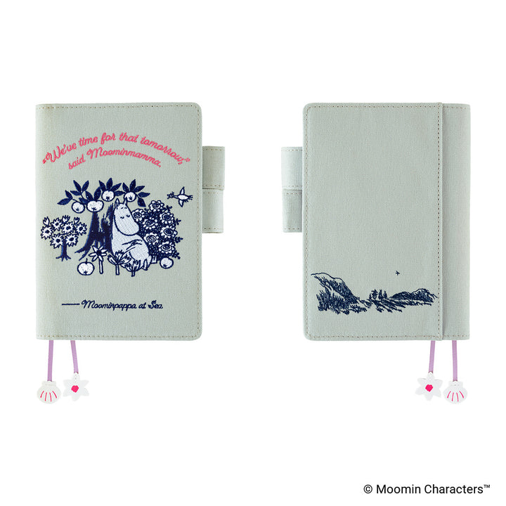 Hobonichi Techo 2027 - A6 Cover Only - Moomin: My Yard (Pale Mint)