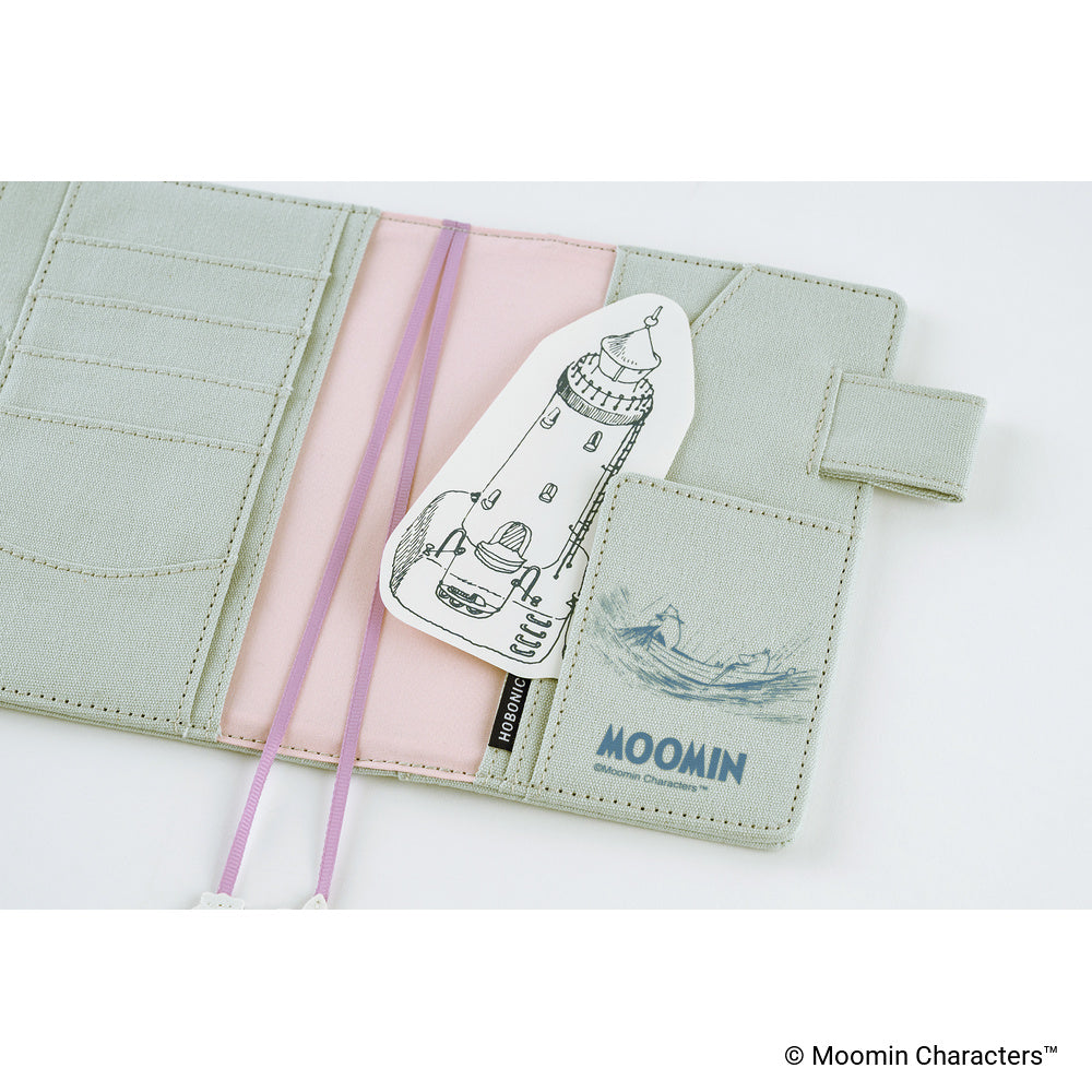 Hobonichi Techo 2027 - A6 Cover Only - Moomin: My Yard (Pale Mint)