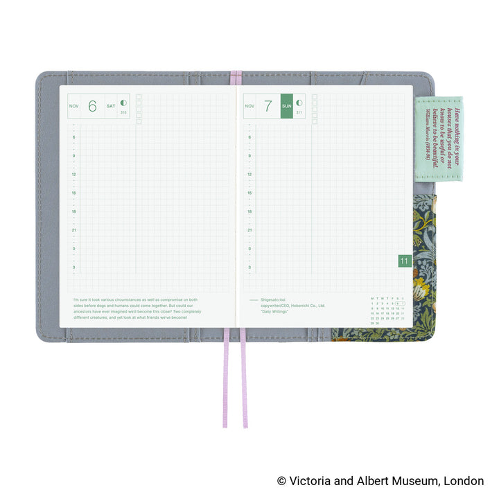 Hobonichi Techo 2027 - A6 Cover Only - V&A Series: Strawberry Thief
