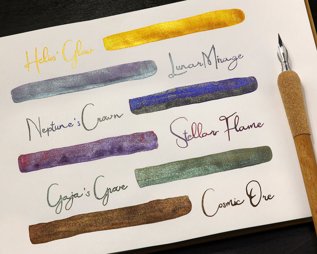 OCTOPUS FLUIDS - 30ml Celestial Glitter Fountain Pen Ink - Neptune's Crown