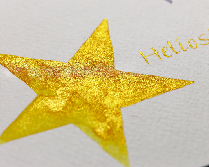 OCTOPUS FLUIDS - 30ml Celestial Glitter Fountain Pen Ink - Helios' Glow