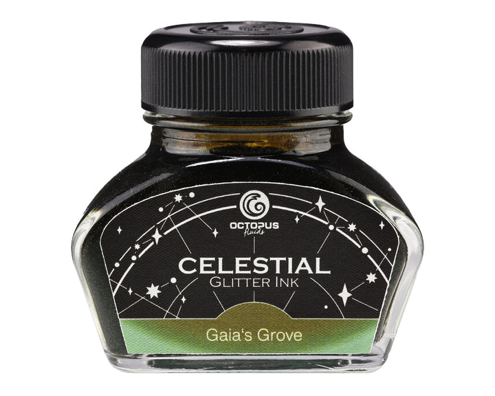 OCTOPUS FLUIDS - 30ml Celestial Glitter Fountain Pen Ink - Gaia's Grove