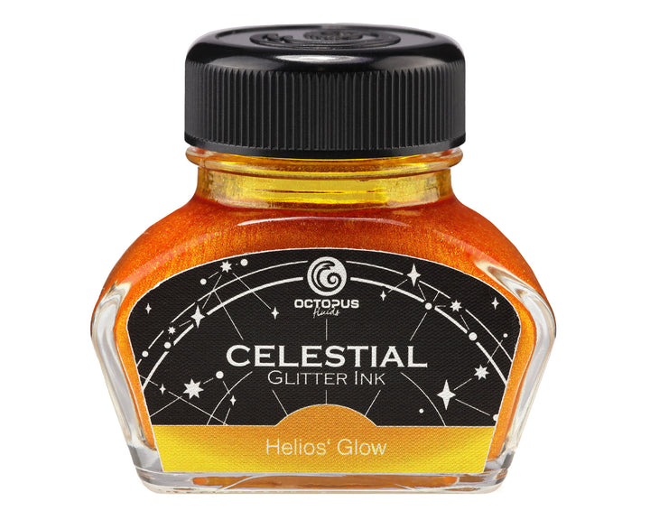 OCTOPUS FLUIDS - 30ml Celestial Glitter Fountain Pen Ink - Helios' Glow