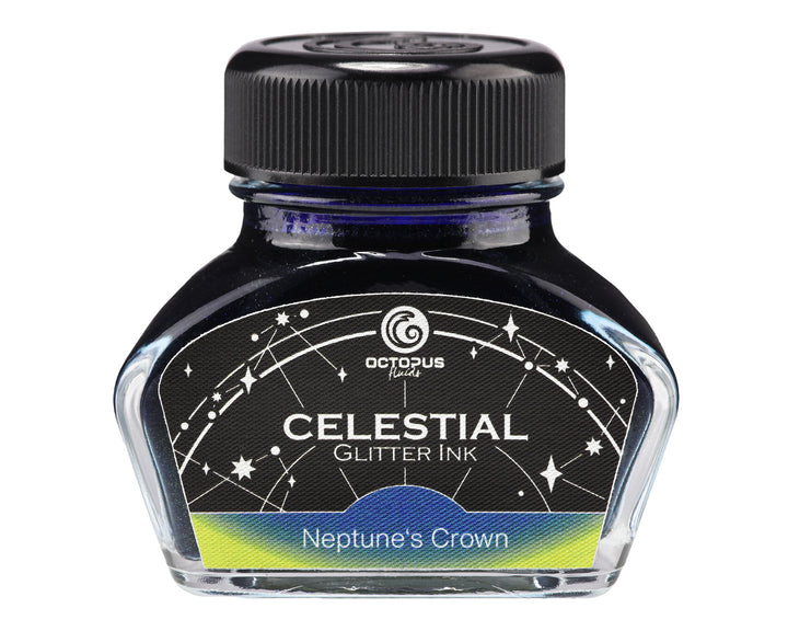 OCTOPUS FLUIDS - 30ml Celestial Glitter Fountain Pen Ink - Neptune's Crown