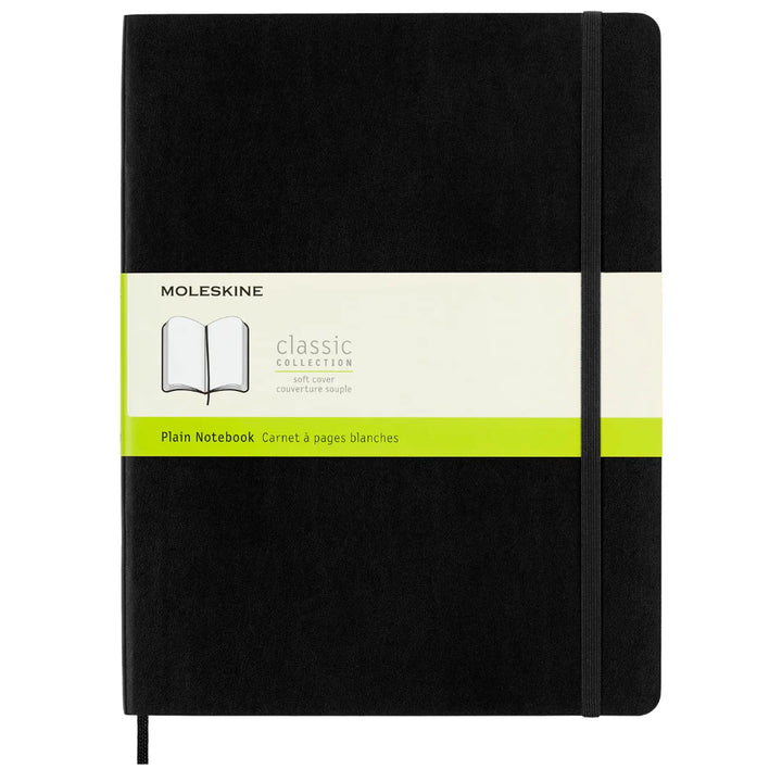 Moleskine - Classic Plain Notebook - X-Large (Black/Softcover)