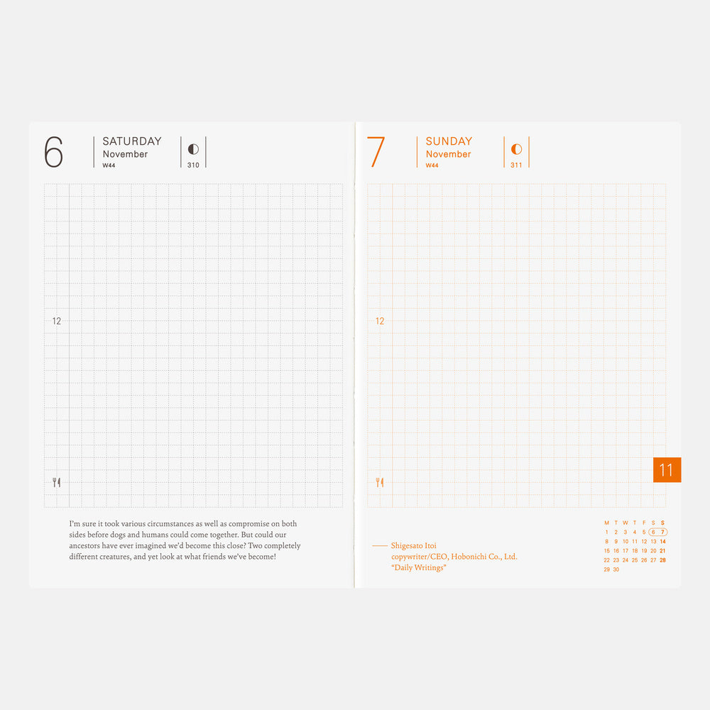 Hobonichi Techo 2027 - A6 Planner Book - English/Jan Start/Mon Start