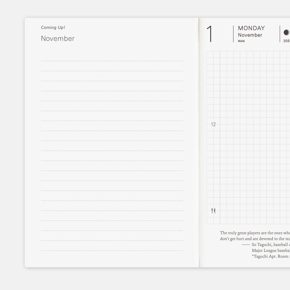 Hobonichi Techo 2027 - A6 Planner Book - English/Jan Start/Mon Start