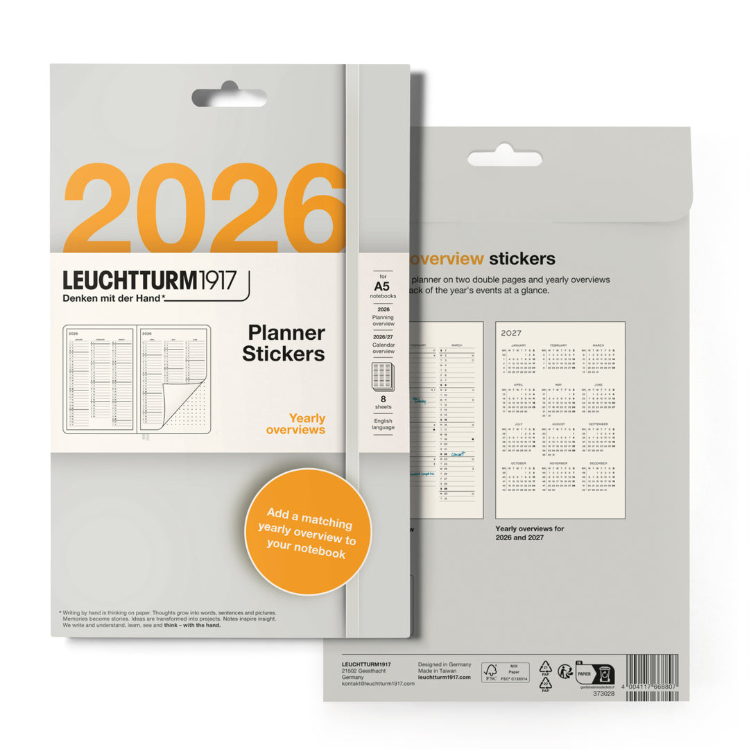 Leuchtturm1917 - 2027 A5 Planner Stickers - Yearly Overview