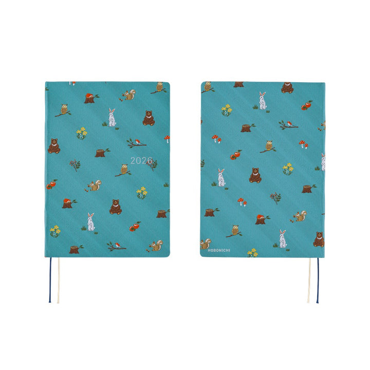 Hobonichi Techo 2026 - Cousin A5 HON Planner Book - Bow & Tie: In the Forest - English/January Start/Monday Start