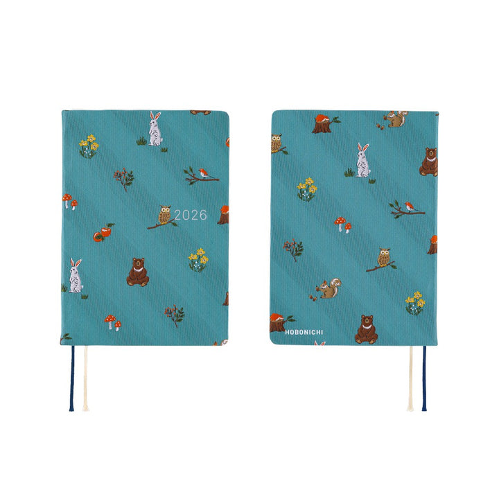 Hobonichi Techo 2026 -  Original (A6) HON Planner Book - Bow & Tie: In the Forest - English/January Start/Monday Start