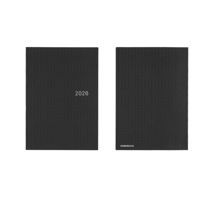 Hobonichi Techo 2026 -  Cousin A5 HON Planner Book - Paper Series: Black Gingham - English/January Start/Monday Start