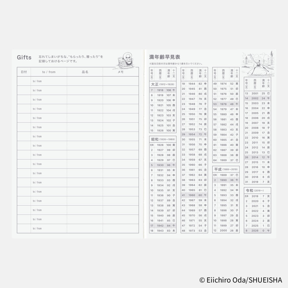 Hobonichi Techo 2026 - A6 Original Japanese Planner Book - One Piece Edition January Start - (Monday start)