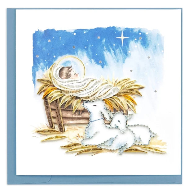 Quilling Card - Baby Jesus in Manger