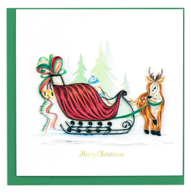Quilling Card - Sleigh Ride