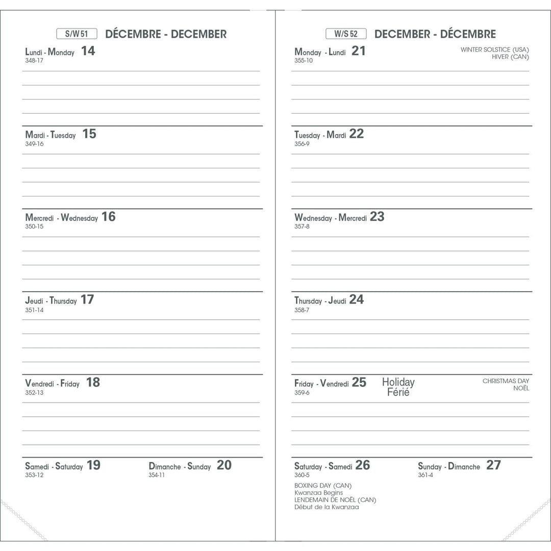 QUO VADIS - 2027 Biweek Weekly Planner - Freeport Blue