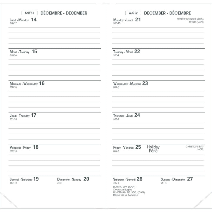 QUO VADIS - 2027 Biweek Weekly Planner - Freeport Blue