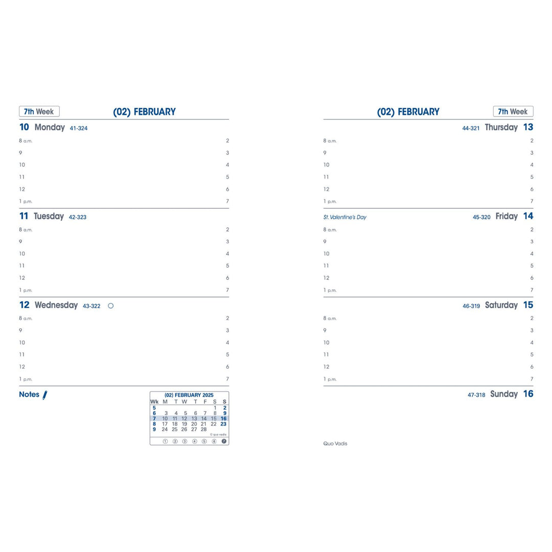 Quo Vadis - 2027 Sapa X Weekly Planner - Refill