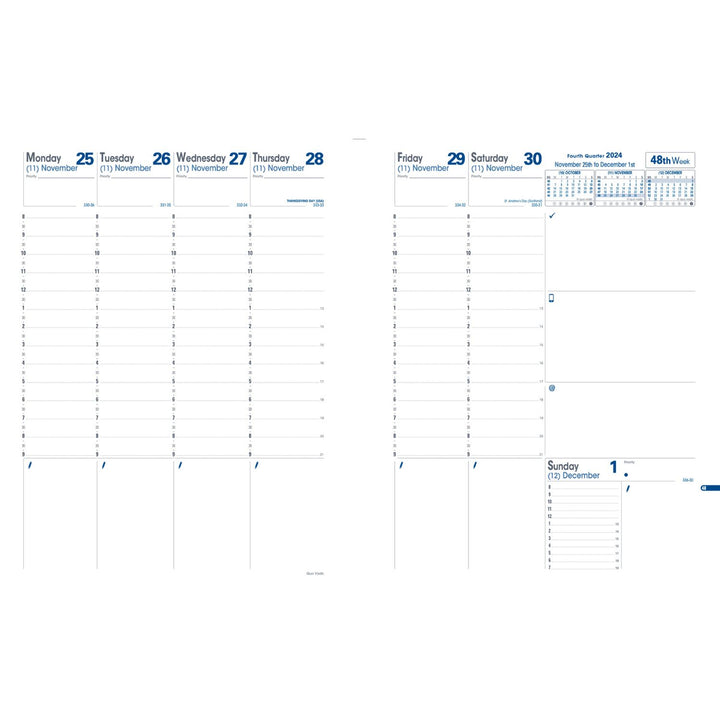 QUO VADIS - 2027 Trinote Weekly Planner - Freeport Black
