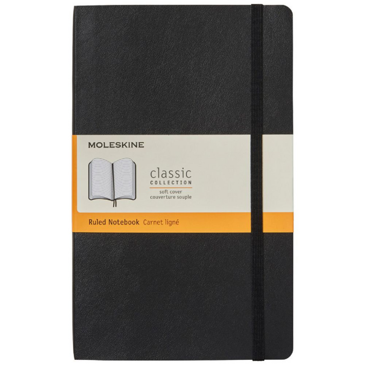 Moleskine - Classic Ruled Notebook - Large (Black/Softcover)