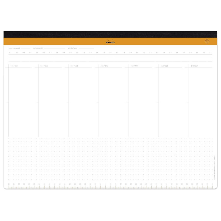 Rhodia - Weekly Desk Planner - A3 - 1 Undated Week Per Page