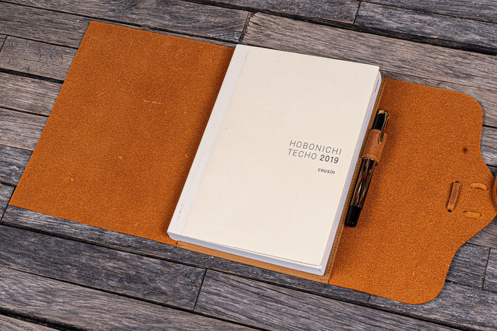 Galen Leather - Refillable Wrap Journal/Planner Cover - A5 - Crazy Horse Brown